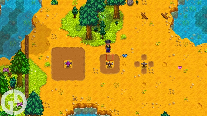 Image of the different sprinkler radius in Stardew Valley