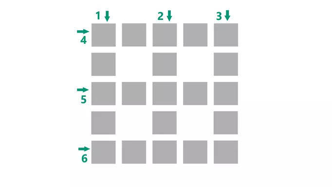 Image of the Waffle answers layout
