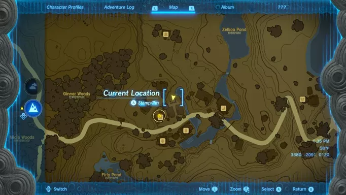 Medda's map location in Zelda: Tears of the Kingdom