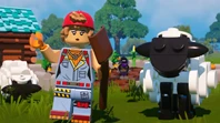 Lego Fortnite Villager Beside Sheep