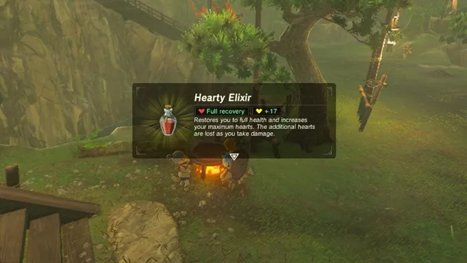 an image of the Hearty Elixir, one of the best cooking recipes in Zelda: Tears of the Kingdom for Hearts
