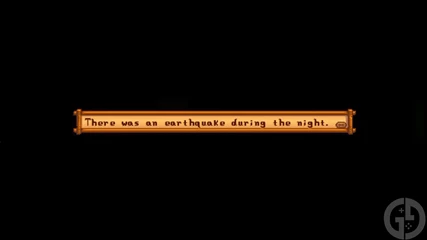 Stardew Valley Earthquake Event Notification