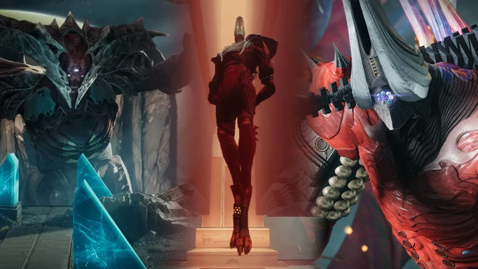 Oryx, Rhulk, and Nezarec, raid bosses from Destiny 2