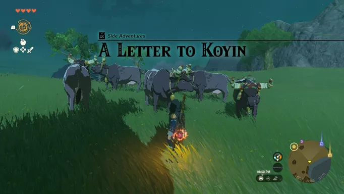 A letter to Koyin quest in Tears of the Kingdom