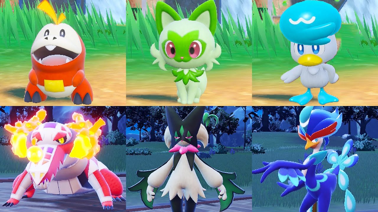 Pokemon Scarlet And Violet Starter Final Evolutions Explained