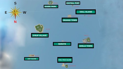 Roblox Pixel Piece Map - All Locations and Items Guide