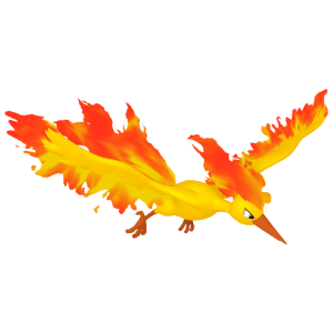 Moltres' sprite from Pokemon Home.