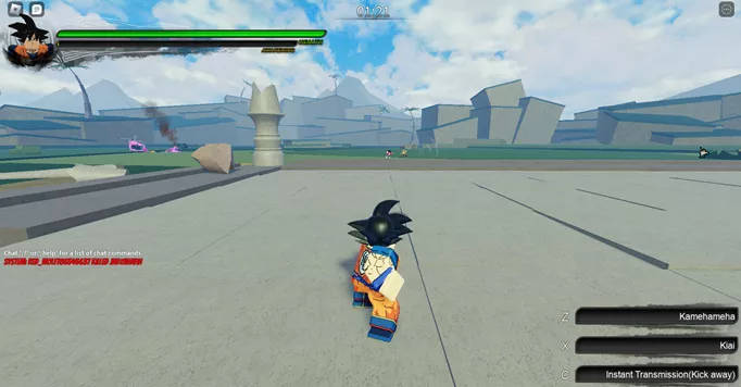 User of Goku from Dragonball Z in Anime Legacy for Roblox