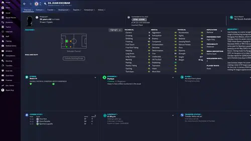 FM23 Juan Escobar Stats