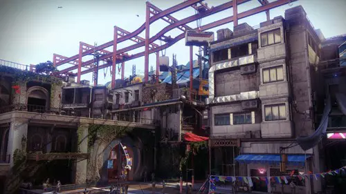 The Bazaar area of the Tower in Destiny 2