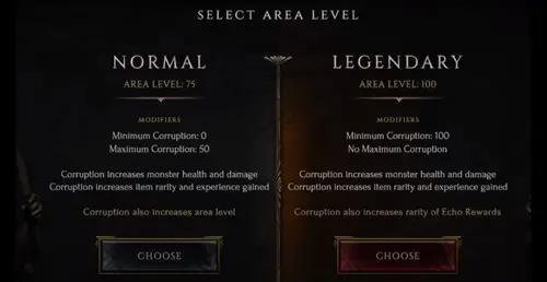 Choosing between Normal or Empowered Area Level