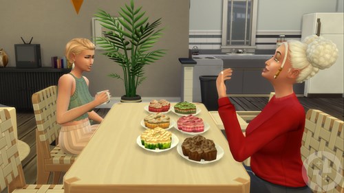 Screenshot of cupcakes in The Sims 4