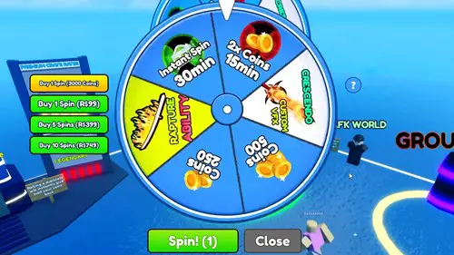 The wheel in Blade Ball