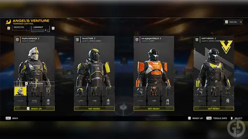 the squad loadout screen in Helldivers 2