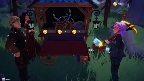 Screenshot of Kristoff's Stall in Disney Dreamlight Valley