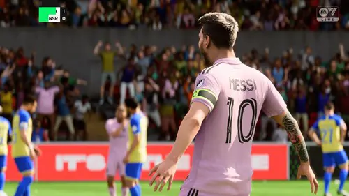 Image of Messi celebrating in EA FC 24