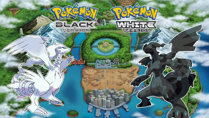 Key art from Pokémon Black and White, one of the best Pokemon games