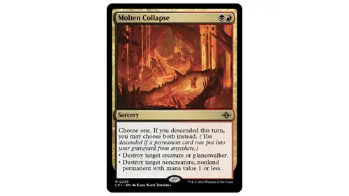 Molten Collapse card from the Magic The Gathering Lost Caverns of Ixalan expansion