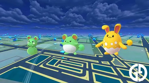 Shiny Azurill, Marill, and Azumarill in Pokemon GO