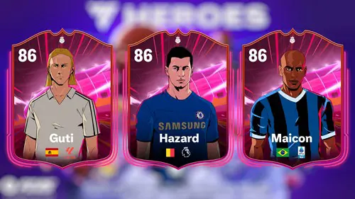 Image of Guti, Hazard, and Maicon as Heroes in EA FC 25