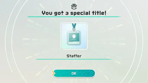 The "Staffer" title, which is one of the Nintendo Switch Sports secrets.