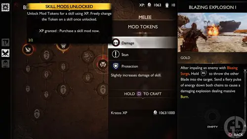 Skill mods in God of War Ragnarok