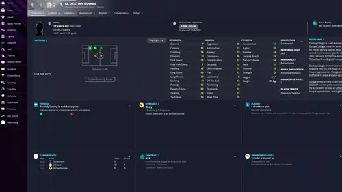 FM23 Destiny Udogie Stats