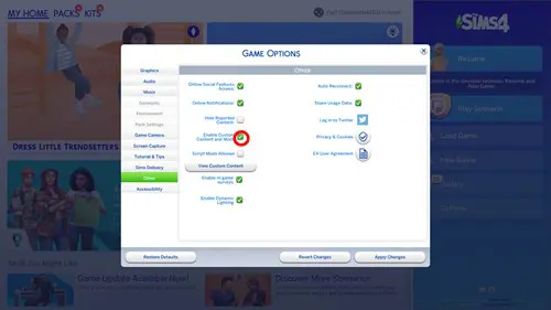 How to enable CC and mods into your Sims 4 game