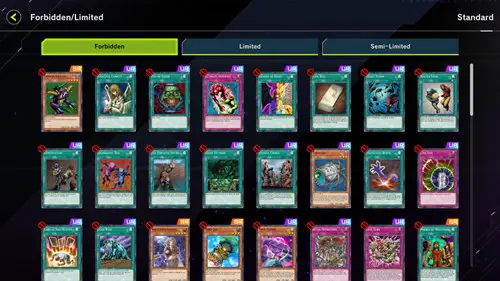 Yu-Gi-Oh Master Duel Banlist forbidden