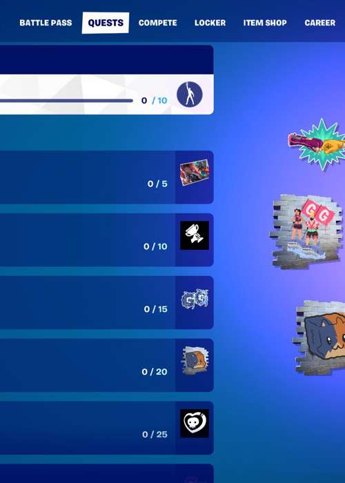 All Fortnite Ranked Urgent Quests & Rewards listed