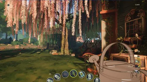 A player using a watering can in Garden Life