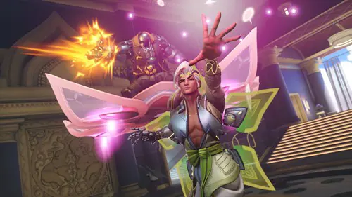 Screenshot of Lifeweaver and BOB in Overwatch 2