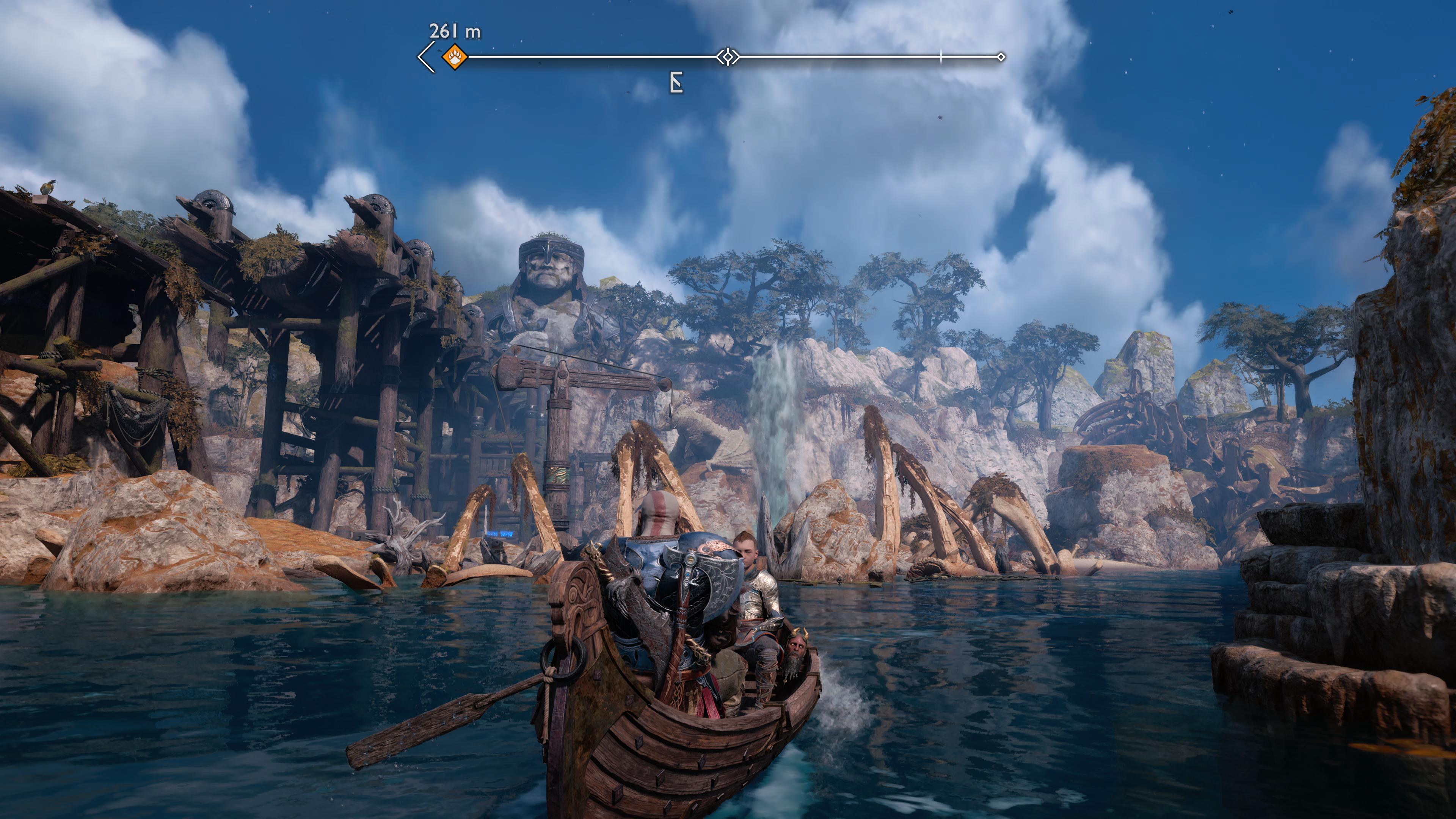 Kratos and atreus in a boat