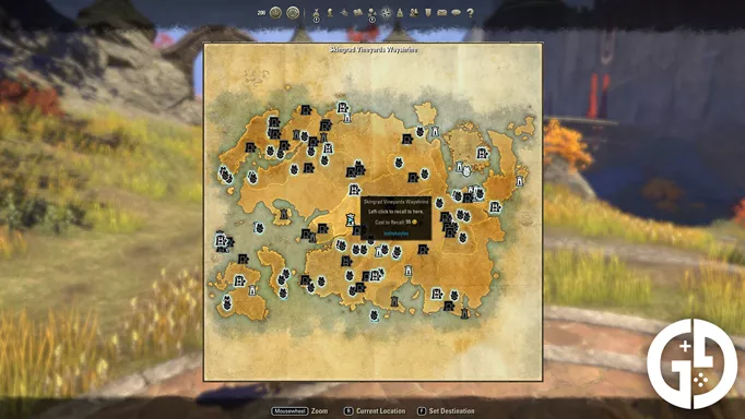 ESO Map as of the Gold Road Expansion