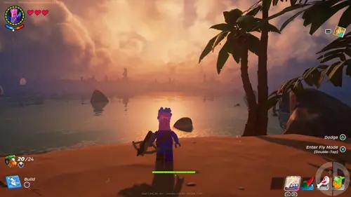 The Shore biome in LEGO Fortnite