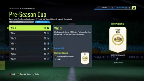 FIFA 22 Pre Season Cup Objectives And Rewards