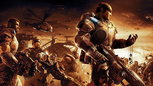 The key art for Gears of War 2.