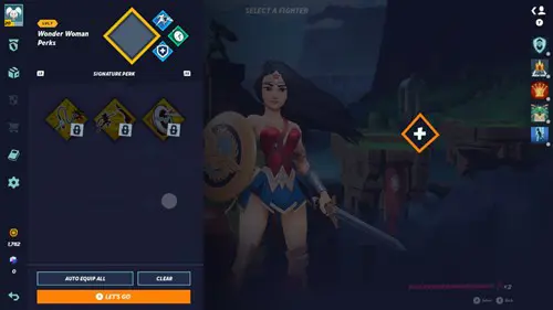 Wonder Woman's signature perks in MultiVersus.