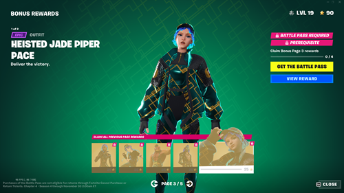 The Heisted Jade Super Styles in Fortnite