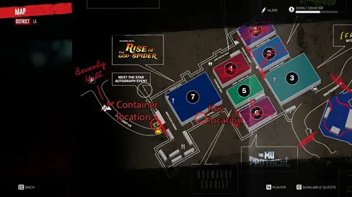 Dead Island 2 Security Guard's Cooler key location map