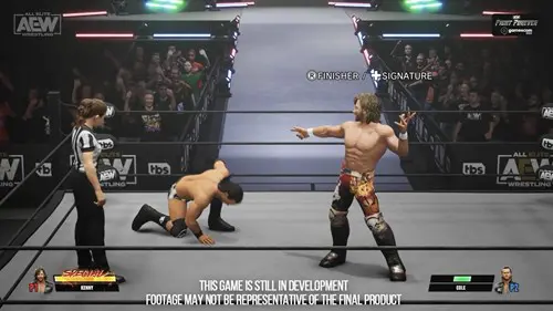 Kenny Omega uses his taunt in AEW: Fight Forever