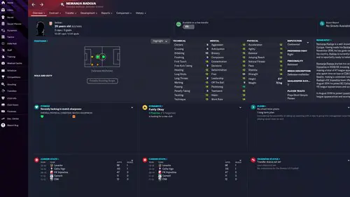 FM23 Nemanja Radoja Stats