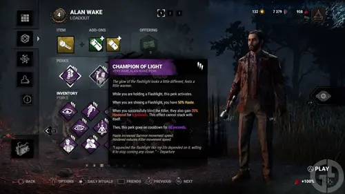 Champion of Light, an Alan Wake Perk and one of the best Survivor Perks in Dead by Daylight