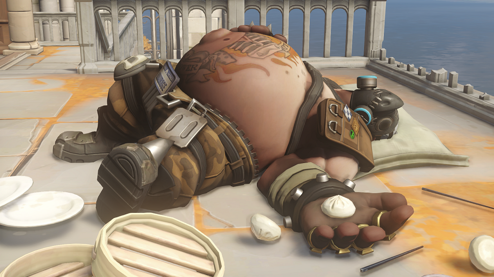 Roadhog in an OW2 cinematic