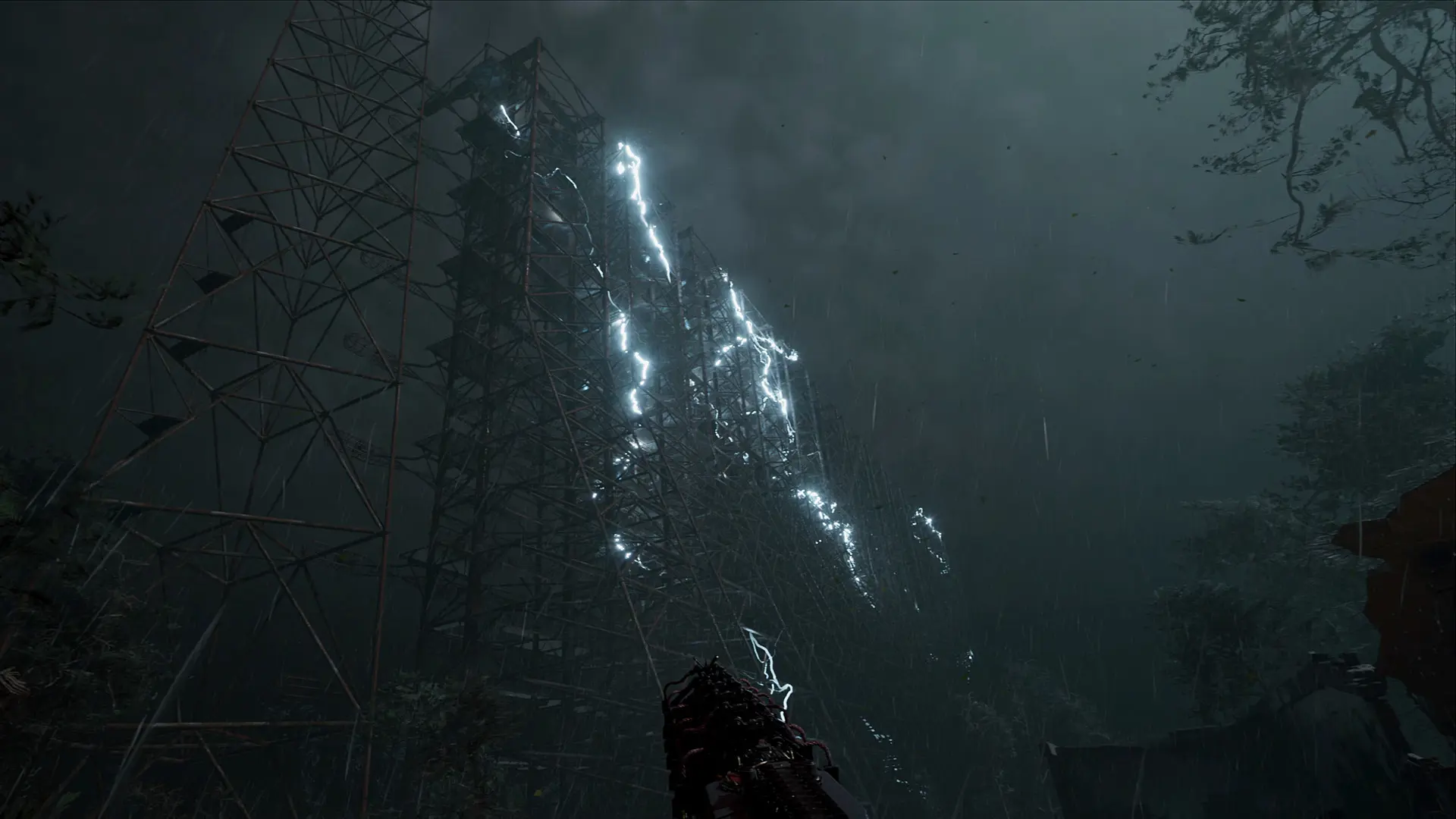 Lightning soaring through pylons at night in new Stalker 2 trailer