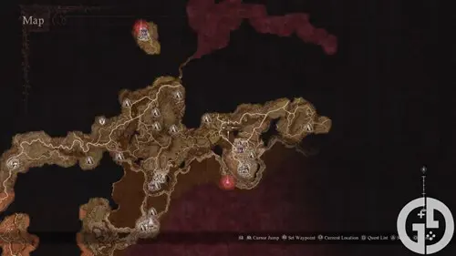 Map image of the Unmoored World in Dragon's Dogma 2