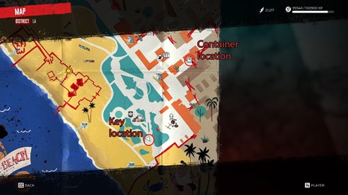 Dead Island 2 Burger 66 Stack Locker key location map