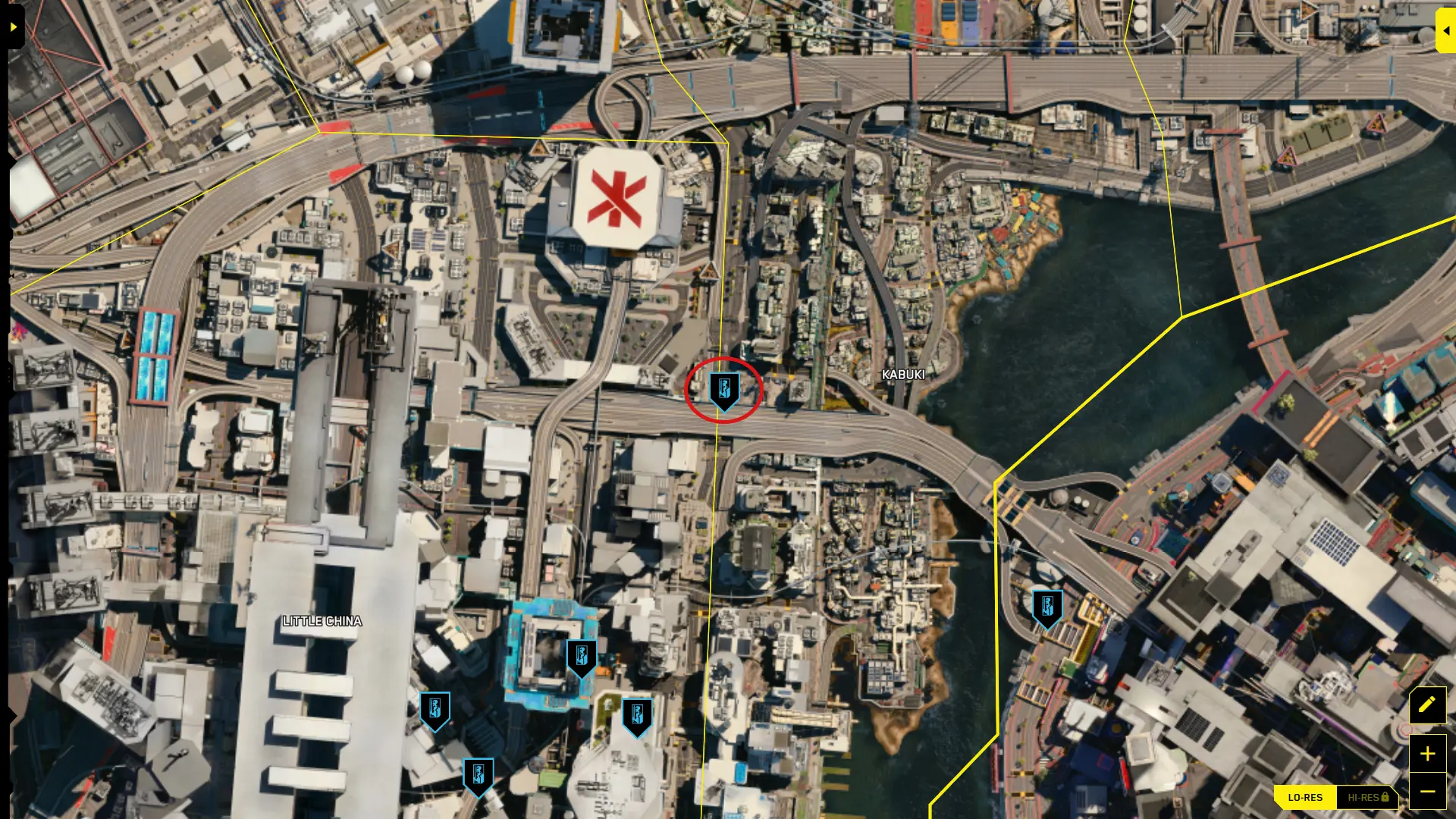 the map location of The Magician Tarot Card in Cyberpunk 2077