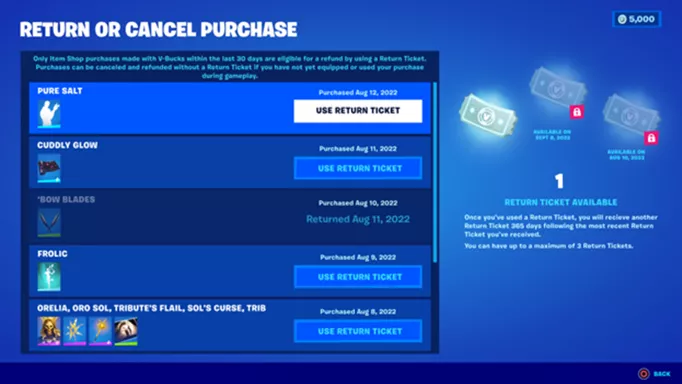 Steps-By-Step Guide on How to Refund Fortnite Skins
