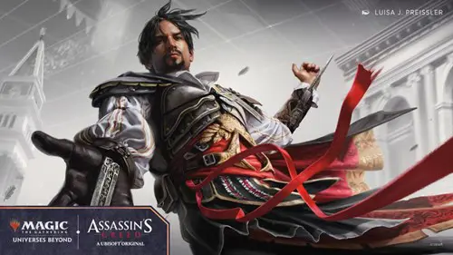 Assassin's Creed Magic The Gathering Crossover Key Art